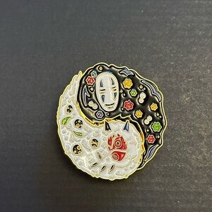 studio ghibli no face spirited away / princess mononoke enamel pin from japan